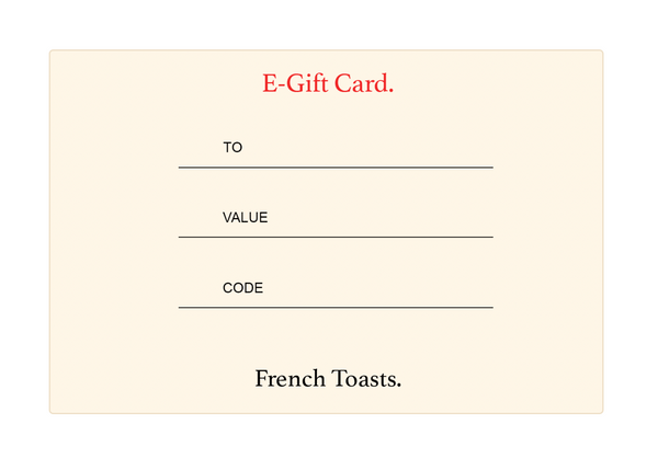 The French Toasts Gift Card