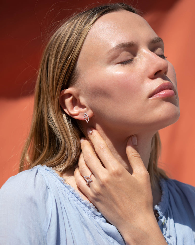 NAVETTE Earrings Silver