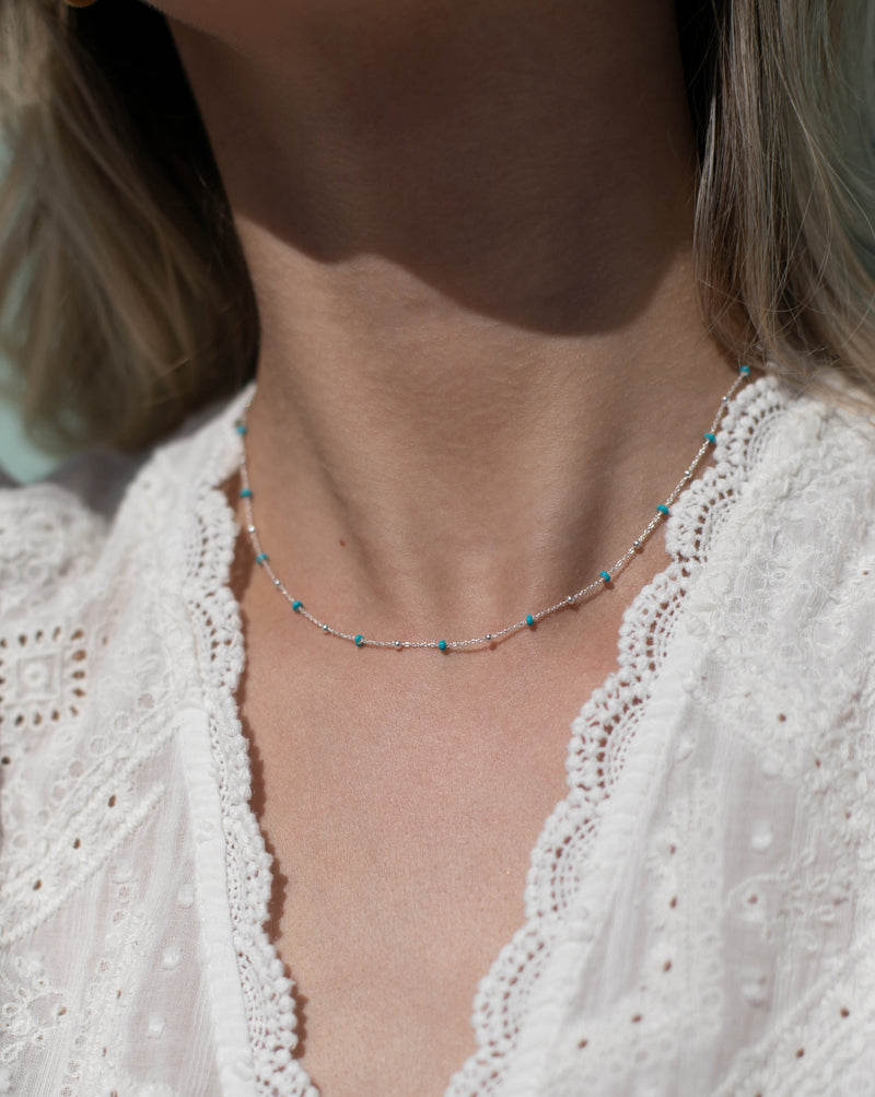 LOULOU Necklace Turquoise Silver