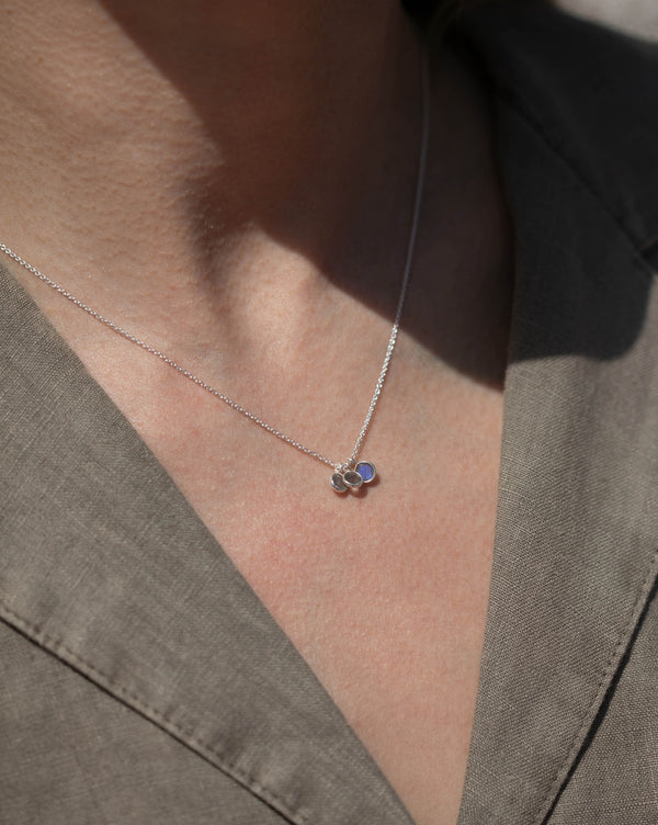 TROIS Necklace Labradorite - Silver