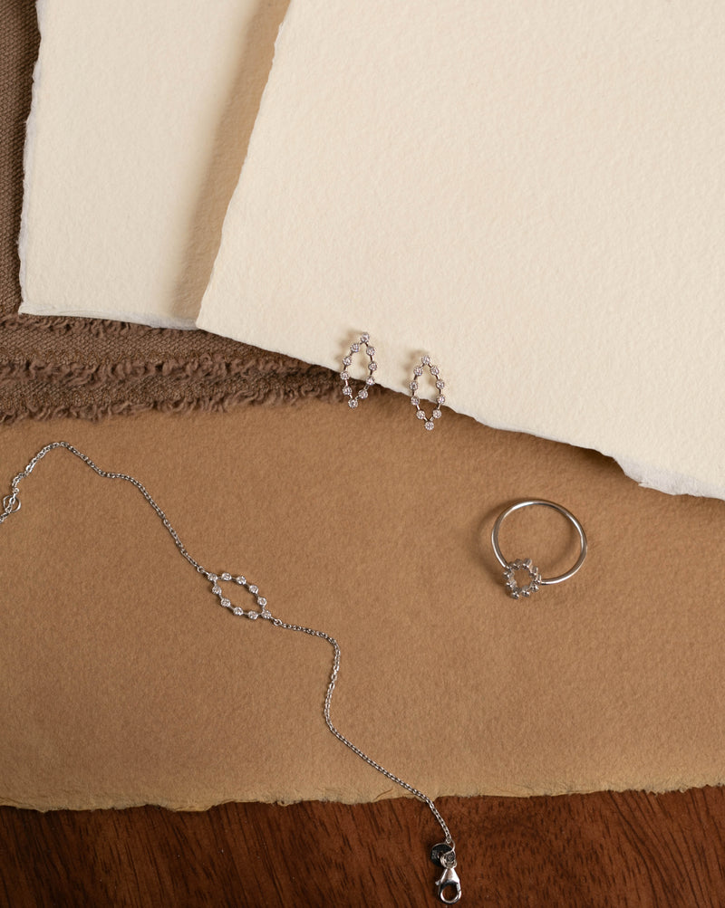 NAVETTE Earrings Silver