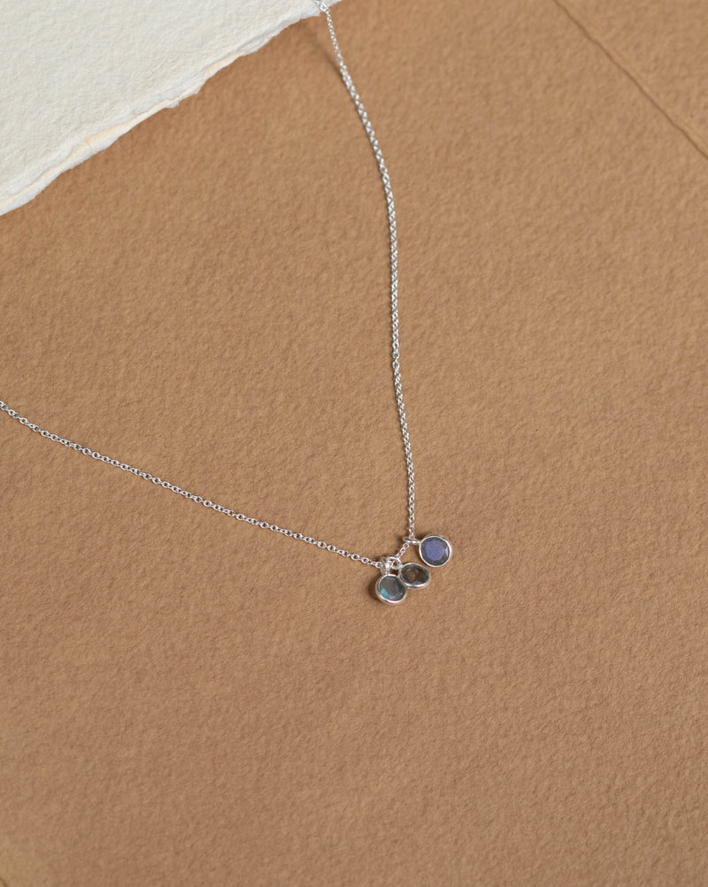 TROIS Necklace Labradorite - Silver