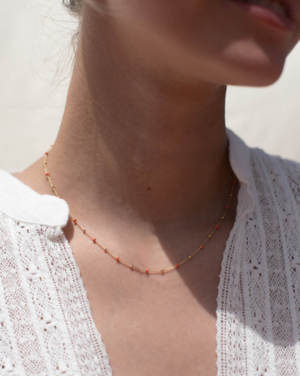 LOULOU Necklace Corail
